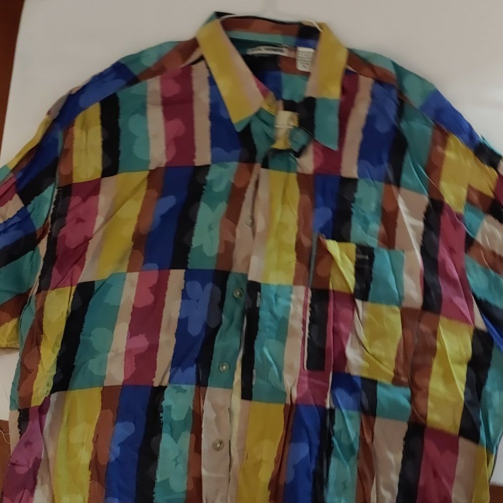colorful collared shirt